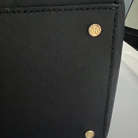 Tory Burch Emerson Tote - Navy Blue w/ Gold Hardware - Picture 6 of 7